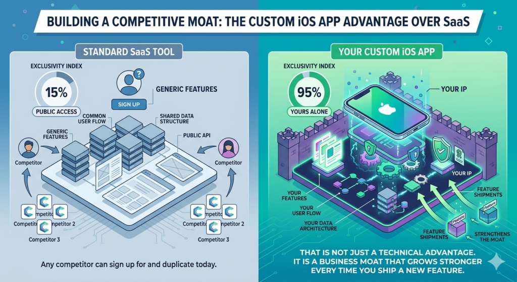 custom ios app development vs SaaS