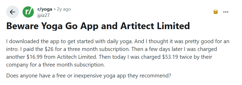 yoga go app reddit account
