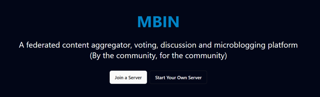 Mbin | App like Reddit | Software Orca
